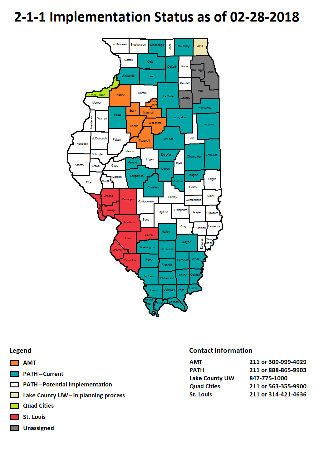 2-1-1 Service Areas | 2-1-1 Illinois